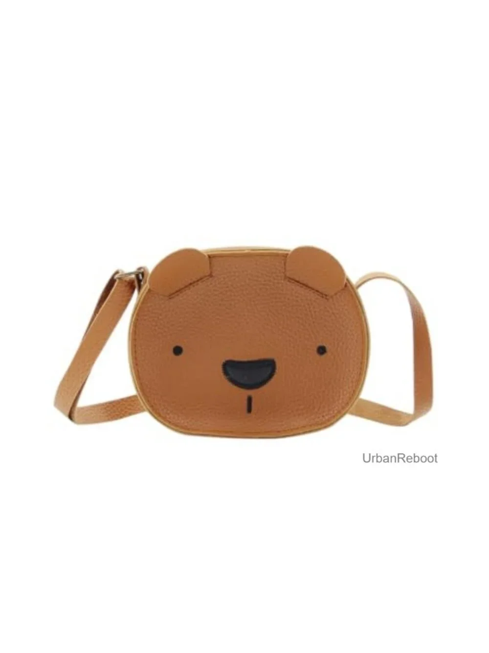 Cute Cartoon Bear PU Leather Mini Coin Purse Crossbody Bag for Little Girls